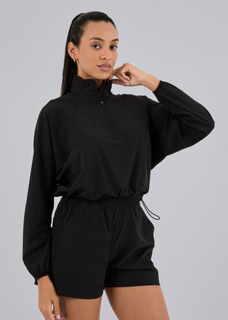 Women's Half Zip Jacket Black