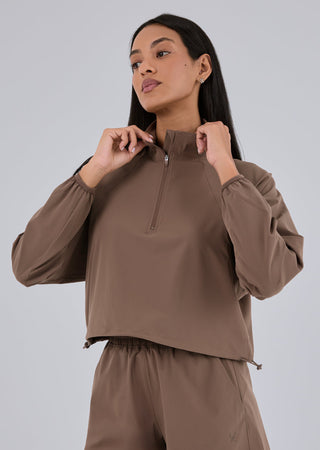 Women's Half Zip Jacket Walnut