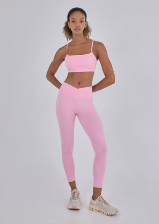 Women's Wrap Waist Legging 7/8 Blush Pink
