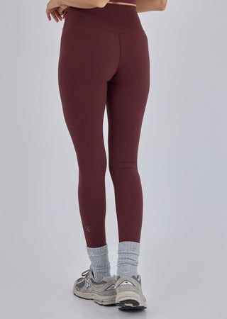 Women's Wrap Waist Legging 7/8 Dark Burgundy