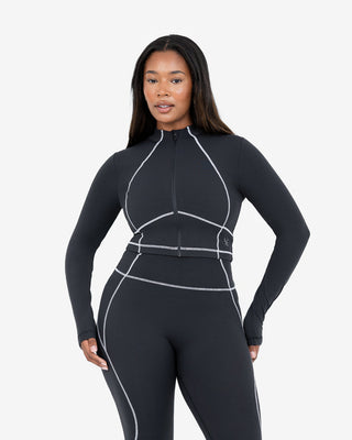 Women's Contrast Jacket Black FINAL SALE