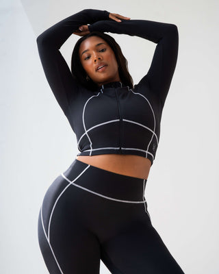 Women's Contrast Jacket Black FINAL SALE