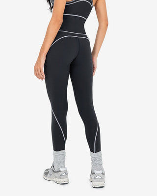 Women's Contrast Legging Regular Black FINAL SALE