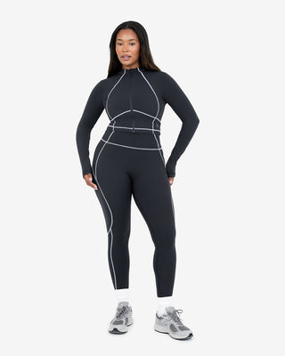 Women's Contrast Legging Regular Black FINAL SALE