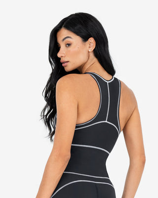 Women's Contrast Racer Back Bra Black FINAL SALE
