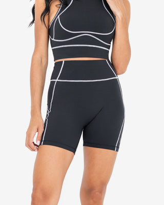 Women's Contrast Racer Back Bra Black FINAL SALE