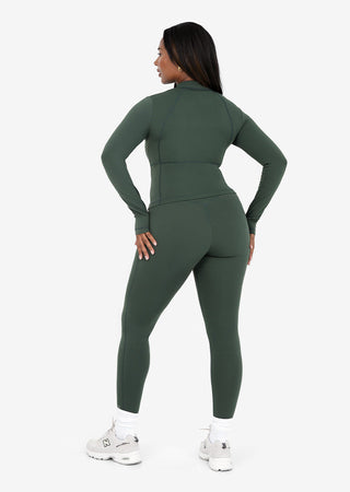 Women's Zip Up Jacket Deep Green FINAL SALE