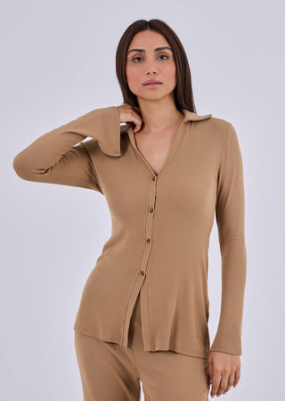 Women's Longline Cardigan Camel