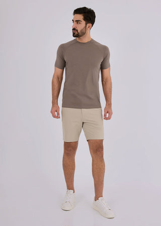 Men's Shorts Classic Fit -8"R Beige