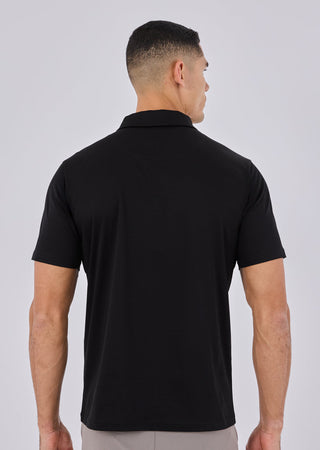 Men's Half-Zip Polo Black