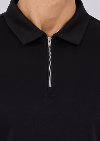 Men's Half-Zip Polo Black