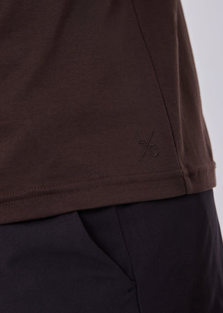 Men's Half-Zip Polo Coffee