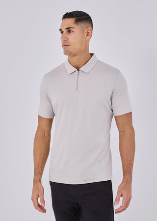 Men's Half-Zip Polo Stone