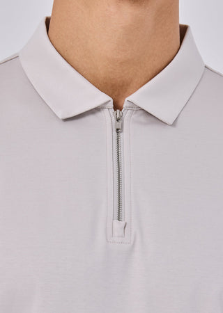 Men's Half-Zip Polo Stone