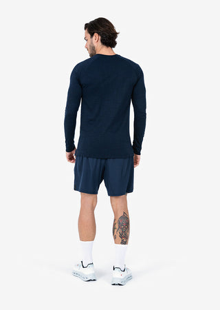 Men's Long-Sleeve Top Navy Melange FINAL SALE