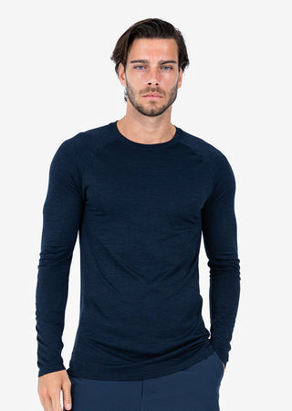 Men's Long-Sleeve Top Navy Melange FINAL SALE