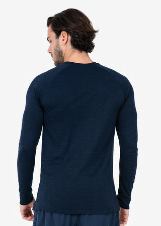 Men's Long-Sleeve Top Navy Melange FINAL SALE