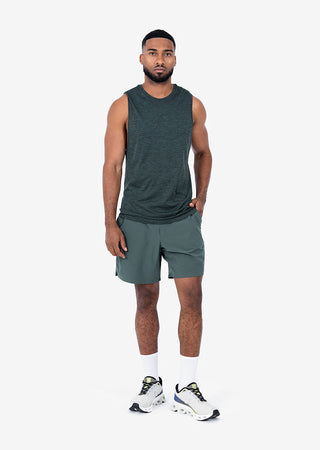 Men's Tank Khaki Green Melange FINAL SALE