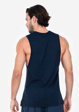 Men's Tank Navy Melange FINAL SALE