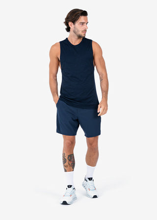 Men's Tank Navy Melange FINAL SALE