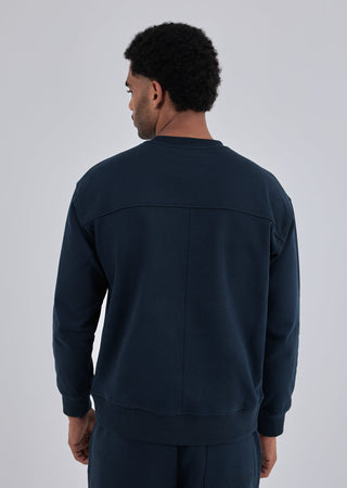 Oversized Sweater Unisex Navy Pewter