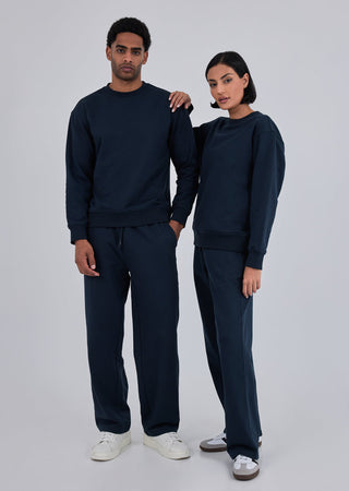 Oversized Sweater Unisex Navy Pewter