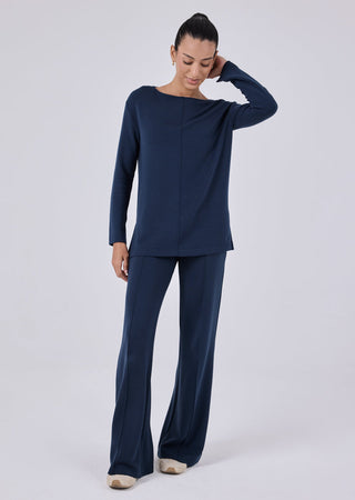 Women's Wide Leg Pants Dark Navy