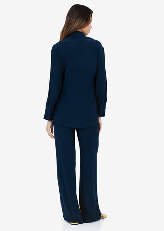 Women's Side Tie Jacket Midnight Navy FINAL SALE