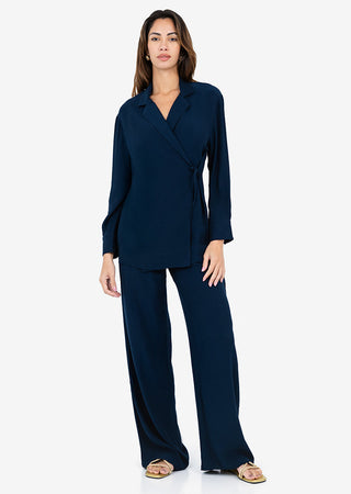 Women's Side Tie Jacket Midnight Navy FINAL SALE