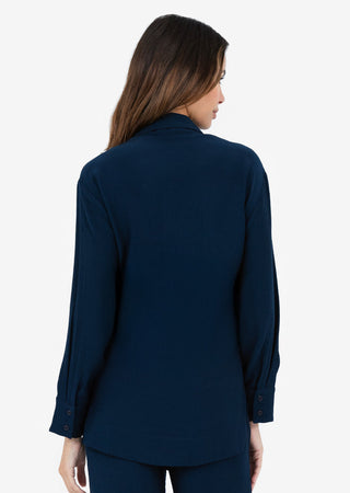 Women's Side Tie Jacket Midnight Navy FINAL SALE