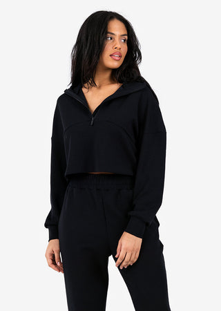 Premium Lounge Half Zip Black FINAL SALE