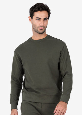 Men's Crew Neck Sweat Army Green FINAL SALE