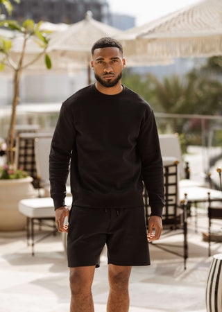 Men's Crew Neck Sweat Black FINAL SALE