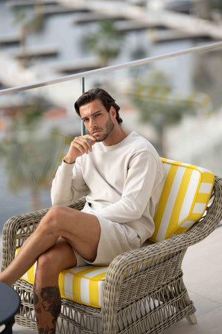 Men's Crew Neck Sweat Stone FINAL SALE