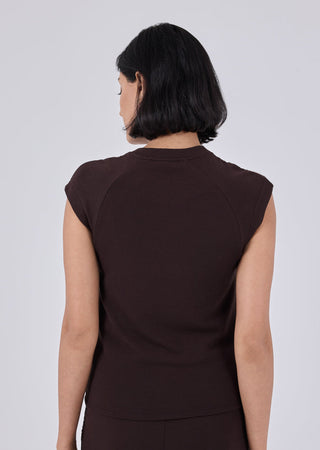 Women's Raglan Tee Dark Cocoa