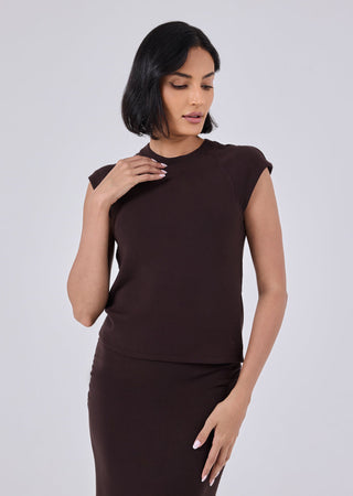 Women's Raglan Tee Dark Cocoa