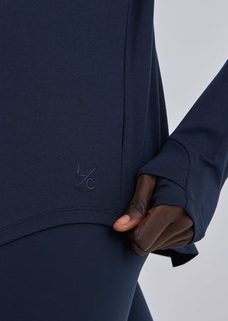 Women’s Relaxed Long Sleeve Top Dark Navy