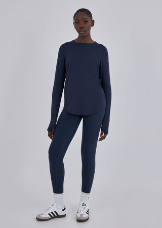 Women’s Relaxed Long Sleeve Top Dark Navy