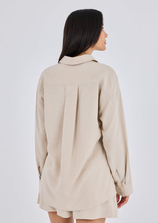 Women's Long Sleeve Shirt Light Beige'