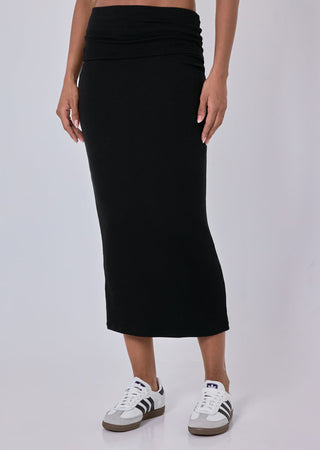 Women's Fold Waist Skirt Black