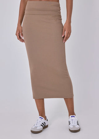 Women's Fold Waist Skirt Walnut