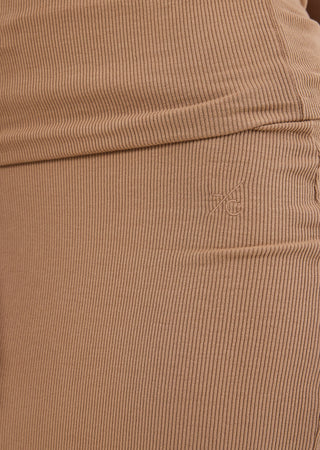 Women's Fold Waist Skirt Camel