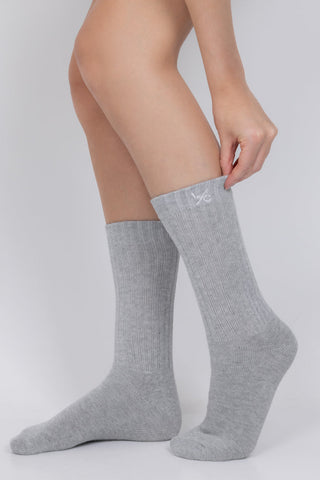 Slouch Socks Heather Grey (2 Pairs)