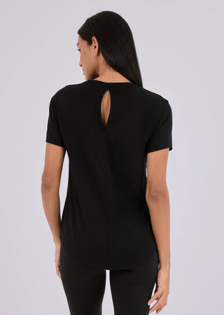 Women’s Split Back Tee Black