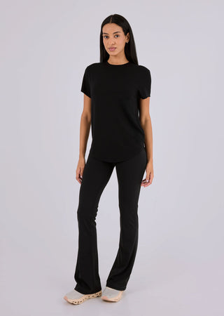 Women’s Split Back Tee Black