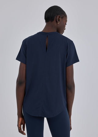 Women’s Split Back Tee Dark Navy