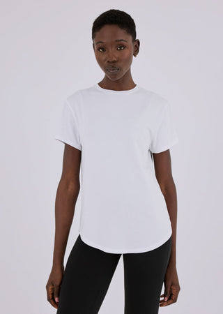 Women’s Split Back Tee White