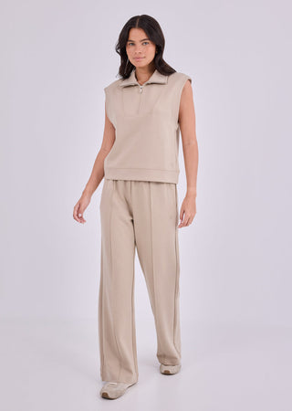 Women's Straight Leg Short length Pants Beige