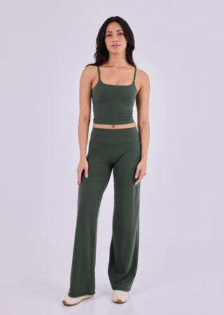 Women's Straight Leg Pants (Regular) Green Forest