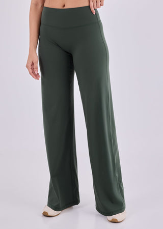 Women's Straight Leg Pants (Short) Green Forest